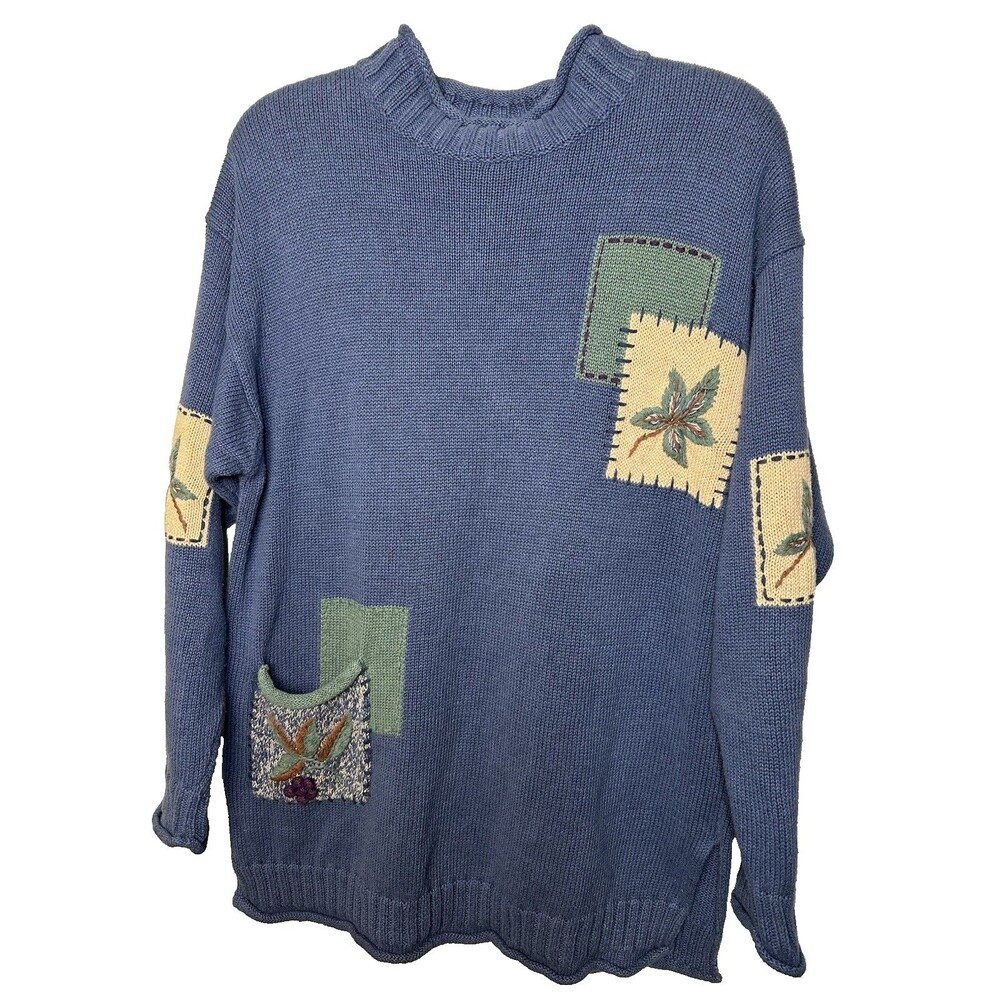 Vintage Stitches In Time Vintage Blue Sweater Women’s Large